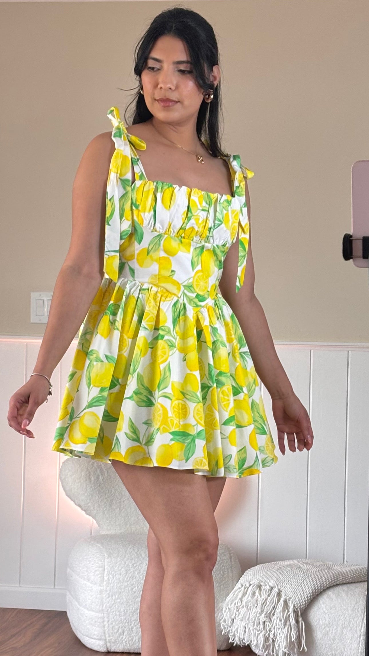 Vestido midi con estampado vibrante